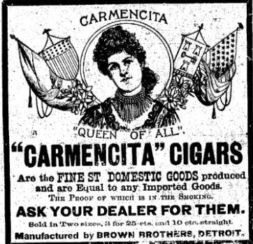 Carmencita Cigar Advertisement 1894