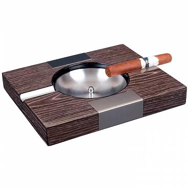 Пепельница Lubinski черный дуб и металл E2003