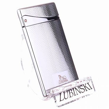 Зажигалка Lubinski Florencia серебристая в рубчик WB503-2