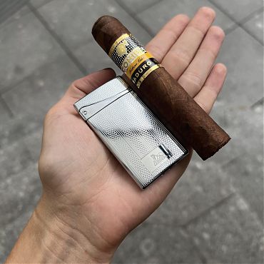 Зажигалка Lubinski Florencia серебристая в рубчик WB503-2