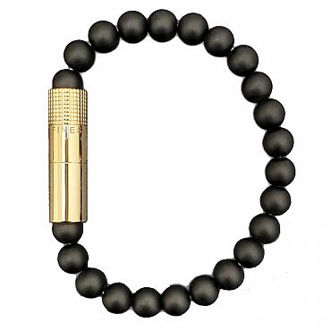 Браслет с пробойником для сигар SOLO Gold ONYX MATT 8 мм