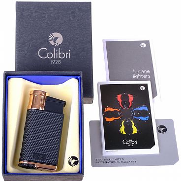 Зажигалка Colibri Evo черная-красное золото LI520C5