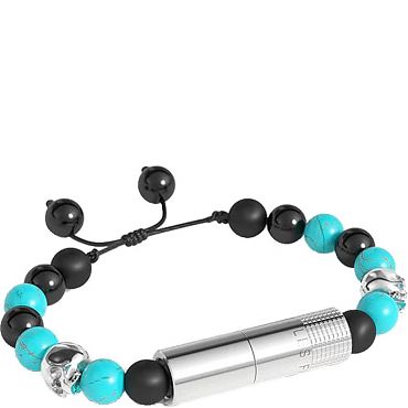 Браслет с пробойником для сигар Turquoise Skull