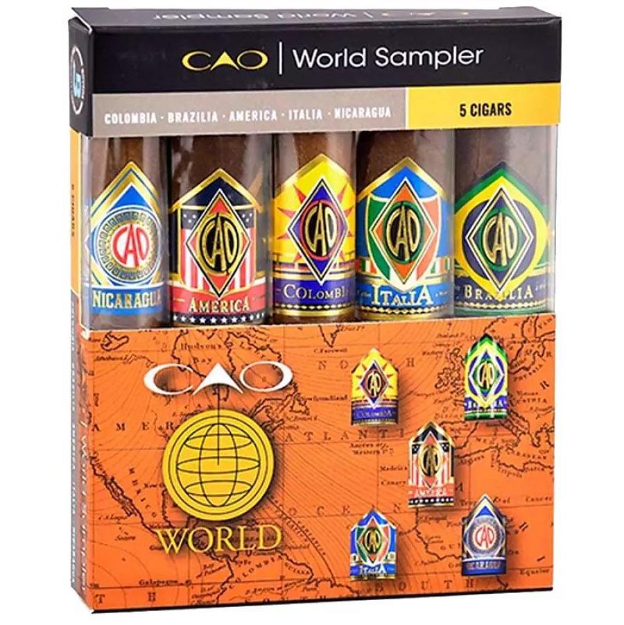 Набор сигар CAO World Sampler (*5) - купить в Санкт-Петербурге |  Интернет-магазин CigarDay.ru!