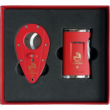 Набор MONTECRISTO YEAR OF THE DRAGON гильотина и зажигалка XIKAR