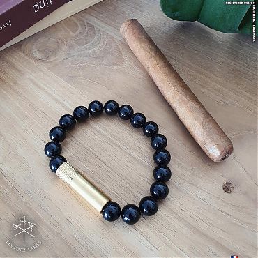 Браслет с пробойником для сигар SOLO BRASS ONYX 10 mm 