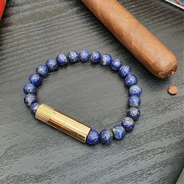 Браслет с пробойником для сигар SOLO GOLD LAPIS LAZULI 8mm