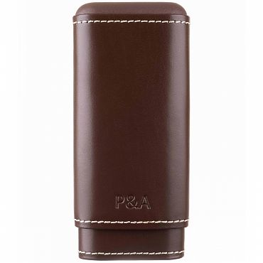 Чехол P&A на 3 сигары Черчилль, натуральная кожа и кедр T1067-Brown