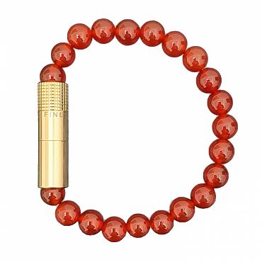 Браслет с пробойником для сигар SOLO GOLD CARNELIANE 8mm