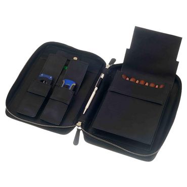 Сумка-хьюмидор P&A на 5 сигар натуральная кожа C260-Black