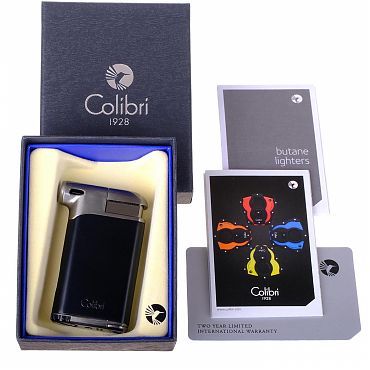 Зажигалка Colibri Pacific черный-оружейная сталь LI400С7