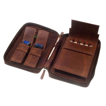 Сумка-хьюмидор P&A на 5 сигар Коричневая C260-Brown