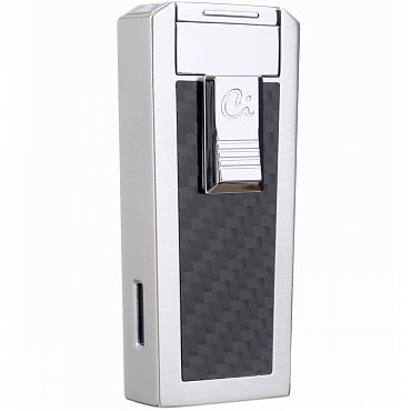 Зажигалка Caseti тройное пламя, карбон СА439-1