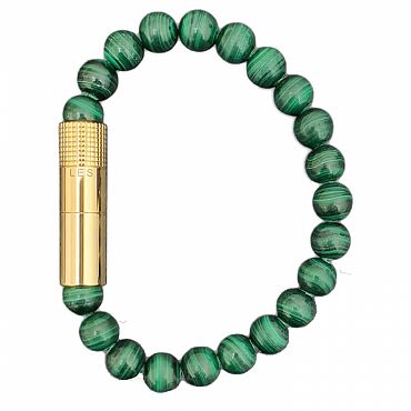 Браслет с пробойником для сигар SOLO GOLD MALACHITE 8mm
