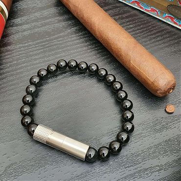 Браслет с пробойником для сигар SOLO STEEL ONYX 8mm